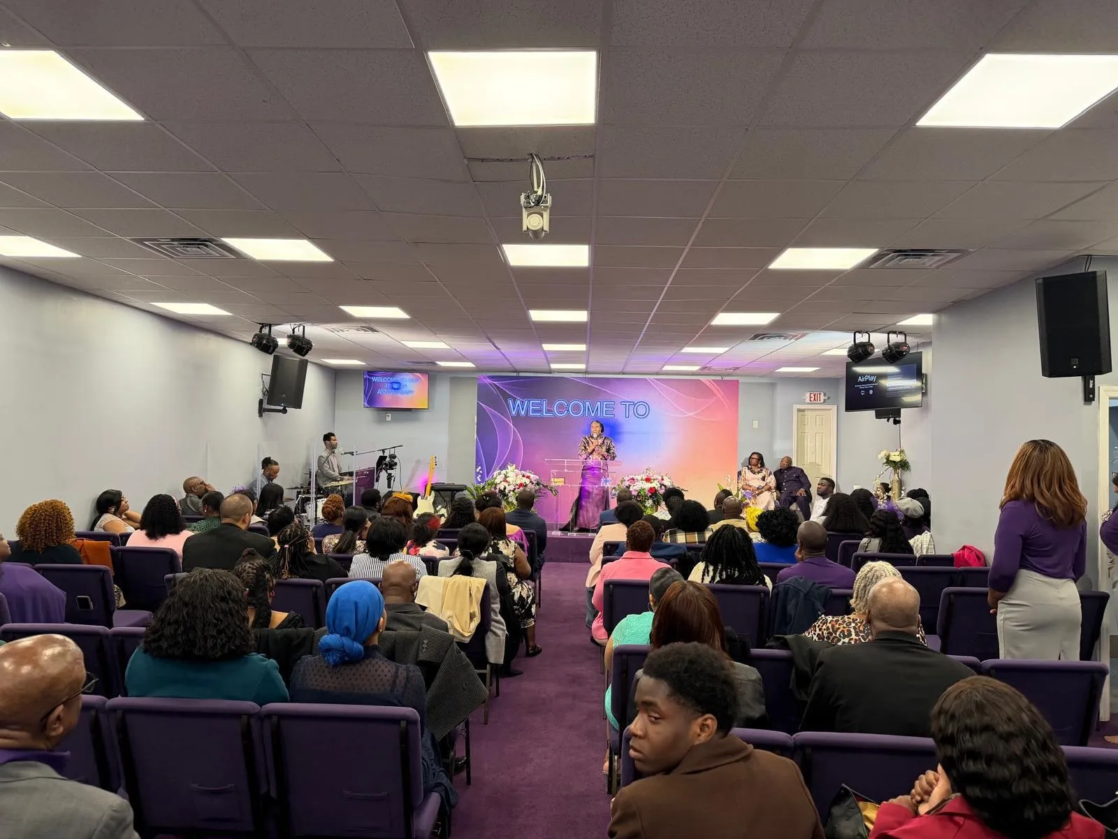 The congregation of Miracle World Outreach Ministries gathered for a Sunday service